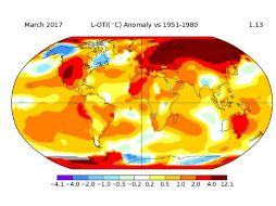 La NASA reveló que dicha anomalía se ubica por debajo de la registrada en el mismo mes de 2016. TWITTER / @NASAGISS