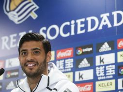 Vela recuerda la campaña 2012-2013, cuando el equipo clasificó a la Liga de Campeones de Europa. Quisiera repetir la hazaña. EFE / J. Etxezarreta