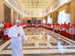 El Pontífice preside esta mañana un Consistorio ordinario, un encuentro con cardenales en el Palacio Apostólico del Vaticano. EFE / Osservatore Romano