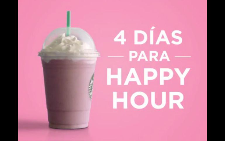 La promoción tendrá vigencia del 25 de abril al 7 de mayo de 2017, de las 15:00 a las 17:00 horas. TWITTER / @StarbucksMex