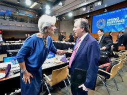 Lagarde y Meade, durante su encuentro. TWITTER / @JoseAMeadeK