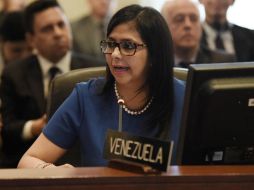 La canciller de Venezuela, Delcy Rodríguez anunció este miércoles su salida de la OEA. EFE / ARCHIVO