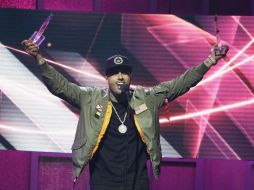 Nicky Jam recibió los premios a la canción 'Latin Rhythm' y canción del año, streaming por 'Hasta el amanecer'. AP / L. Sladky