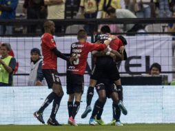 Jugadores del Atlas celebran su triunfo ante América. MEXSPORT / V. León