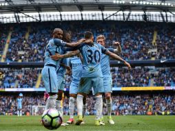 El equipo dirigido por el técnico español Pep Guardiola ascendió a la tercera posición de la Premier, con 69 puntos. AFP / O. Scarff