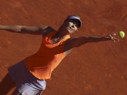 Sharapova, que recibió una invitación de los organizadores, participa en su segundo torneo tras volver a competir. EFE / S. Barrenechea