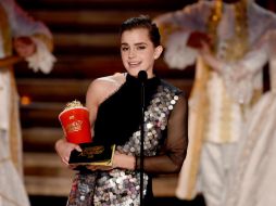 Emma Watson dio un discurso donde señaló estar orgullosa de 'La Bella y la Bestia'. AFP / K. Winter