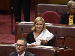 Alia es la hija recién nacida de la senadora de Queensland, Larissa Water, una de las líderes del partido Verde de aquel país. TWITTER / @larissawaters