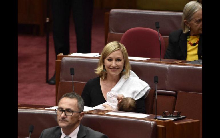 Alia es la hija recién nacida de la senadora de Queensland, Larissa Water, una de las líderes del partido Verde de aquel país. TWITTER / @larissawaters