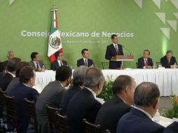 El Mandatario estuvo presente en la Sesión del Consejo Mexicano de Negocios. TWITTER / @PresidenciaMX