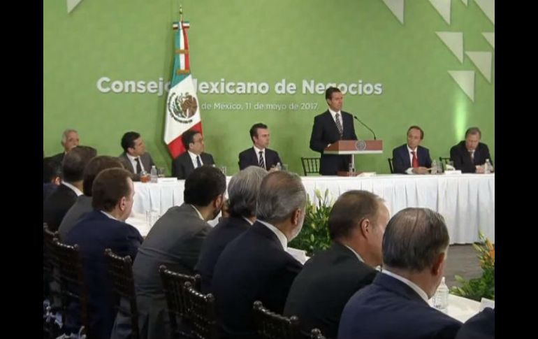 El Mandatario estuvo presente en la Sesión del Consejo Mexicano de Negocios. TWITTER / @PresidenciaMX