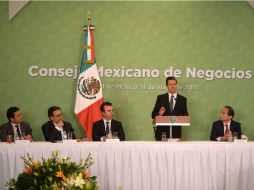 En la sesión del Consejo Mexicano de Negocios estuvo presente el presidente Peña Nieto. NTX /