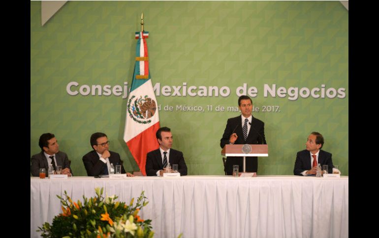 En la sesión del Consejo Mexicano de Negocios estuvo presente el presidente Peña Nieto. NTX /