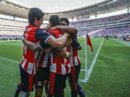 Al minuto 44 Orbelín Pineda marcó el gol que le dio la ventaja al Rebaño. EL INFORMADOR / F. Atilano