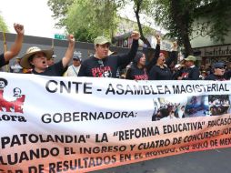 Los dirigentes seccionales de Michoacán, Chiapas, Guerrero y Ciudad de México fueron recibidos cerca de las 15:00 horas. SUN / B. Fregoso