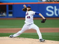 Jacob deGrom blanqueó a los Angelinos de Los Ángeles. AFP / A. Bello