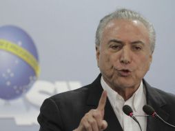 Temer presentó una petición ante la Corte Suprema para que suspenda su pesquisa por acusaciones en su contra. AP / E. Peres