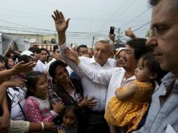 Ayer jueves, Andrés Manuel López Obrador recibió un huevazo al término de un mitin en Huatusco. AP / R. Blackwell