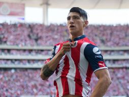 Pulido festeja su gol ante Tigres. MEXSPORT / J. Ramírez