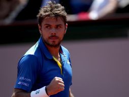 El helvético, campeón del torneo 2015 y semifinalista el año pasado, se mostró firme desde el fondo de la pista. EFE / Y. Valat