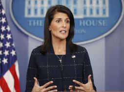 Esta es la primera referencia de un funcionario estadounidense sobre la posición del presidente Donald; en la foto Nikki Haley. AP / P. Martínez