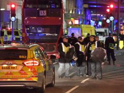 En el puente de Londres, una furgoneta arrolló a varias personas. AFP / C. Ratcliffe