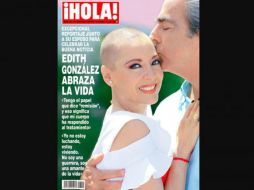 Aparece en la portada del número más reciente de la publicación junto a su esposo, Lorenzo Lazo. TWITTER / @EdithGonzalezMx