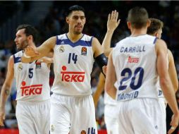 El mexicano se apunta siete rebotes y dos asistencias en la victoria merengue. TWITTER / @RMBaloncesto