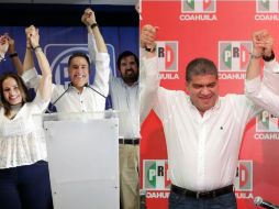 Guillermo Anaya Llamas y Miguel Ángel Riquelme se proclaman ganadores. SUN / NTX