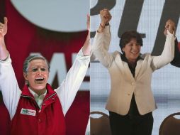 Alfredo del Mazo (PRI) y Delfina Gómez (Morena) se declararon ganadores de la elección de gobernador en el Estado de México. AP / R. Blackwell / E. Verdugo