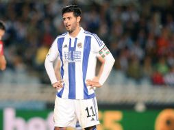 Vela es el sexto máximo goleador de la Liga española en la historia del conjunto ''Txuri Urdin''. TWITTER / @11carlosV