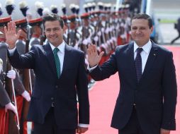 Peña Nieto cumple una visita de Estado de apenas día y medio en Guatemala. EFE / E. Biba