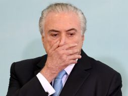 Temer afronta un juicio en el cual se determinará si la campaña de 2014 se financió irregularmente. AFP / E. Sa