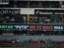 El mensaje se ha repetido varias veces en el estadio. MEXSPORT / D. Leah