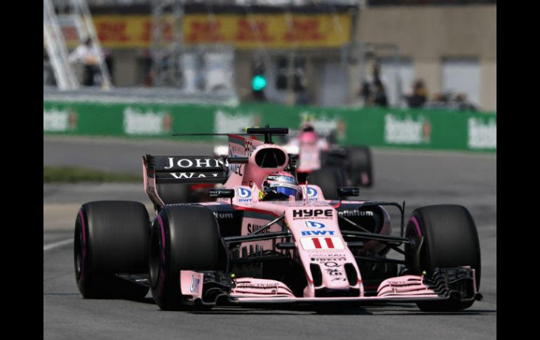 'Ocon tuvo toda la carrera para pasarme a mí y no lo consiguió', dice Pérez. AFP / M. Thompson