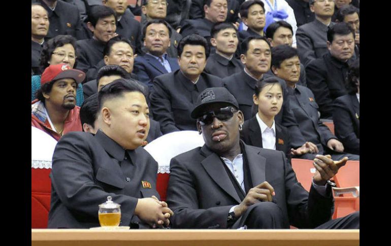 Kim entabló amistad con Rodman cuando este visitó por primera vez Corea del Norte en febrero de 2013. AFP / ARCHIVO