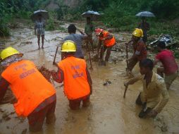 Las inundaciones siguen haciendo muy difícil el trabajo de rescate, por lo que el número de muertos y desaparecidos puede aumentar. AFP / STR