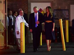 Trump llegó al hospital Washington MedStar a las 20:40 hora local para visitar al legislador. AFP / N. Kamm