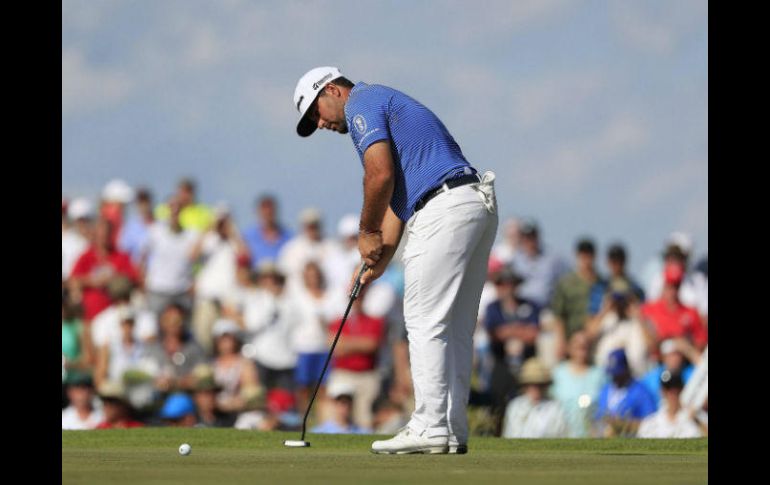 El  veracruzano Roberto Díaz llegó como emergente al segundo major del año, e hizo par de campo en el primer día del torneo. EFE / T. Maury