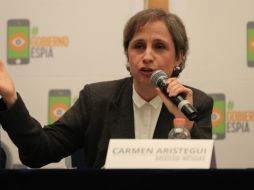 Entre los periodistas afectados se encuentran Carmen Aristegui (foto), Rafael Cabrera y Sebastián Barragán. SUN / ARCHIVO