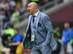 El combinado dirigido por Stanislav Cherchésov cayó hoy ante Portugal. AFP / K. Kudryavtsev