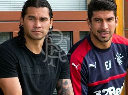 ''Lalo'' Herrera y ''Gullit'' Peña fueron presentados esta semana como jugadores a petición del técnico Pedro Caixinha. TWITTER / @RangersFC