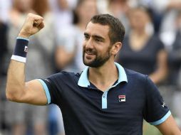 Cilic celebra la victoria en el torneo londinense. EFE / W. Oliver