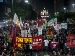 Inconformes marchan en Río de Janeiro. AFP / M. Pimentel