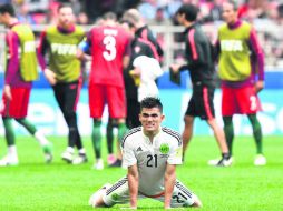 Realidad mexicana. La cara de Luis Reyes lo dice todo, tras ser superados por los portugueses en el partido por el tercer lugar. AFP /