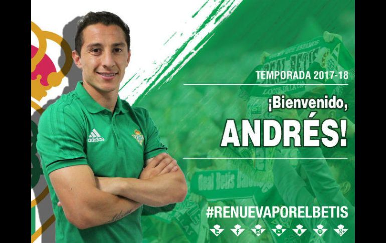 'Vengo a pelear por el Betis', dice Guardado en su primera declaración como jugador del club español. TWITTER / @RealBetis