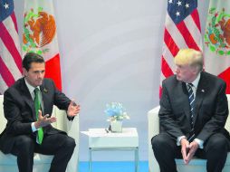 Ambigua. El Presidente Enrique Peña Nieto calificó la entrevista con Donald Trump como 'constructiva'. ESPECIAL /