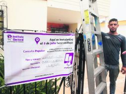 Una de las casillas que recibirá hoy los votos de la consulta popular sobre la ciclovía en Avenida Marcelino García Barragán. EL INFORMADOR / M. Vargas