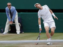 Andy Murray reacciona al caer en el juego de semifinales este miércoles. AFP / A. Dennis