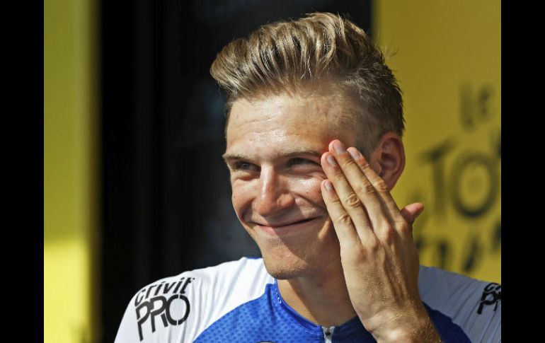 Marcel Kittel logró su récord de victorias en el Tour de Francia, dejando atrás la marca de cuatro que había logrado en 2013 y 2014. EFE / G. Horcajuelo